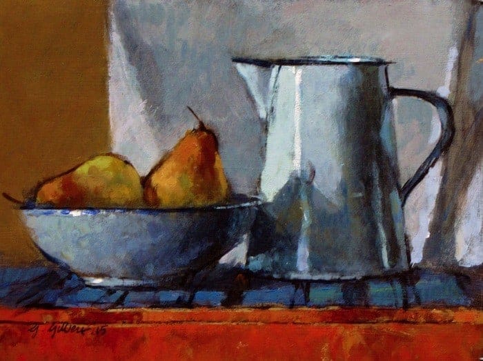 Jug and a Bowl of Pears George Gilbert RSW