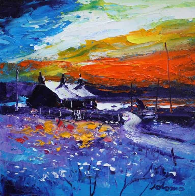 A Winter Sunset, Isle of Gigha Jolomo - John Lowrie Morrison OBE