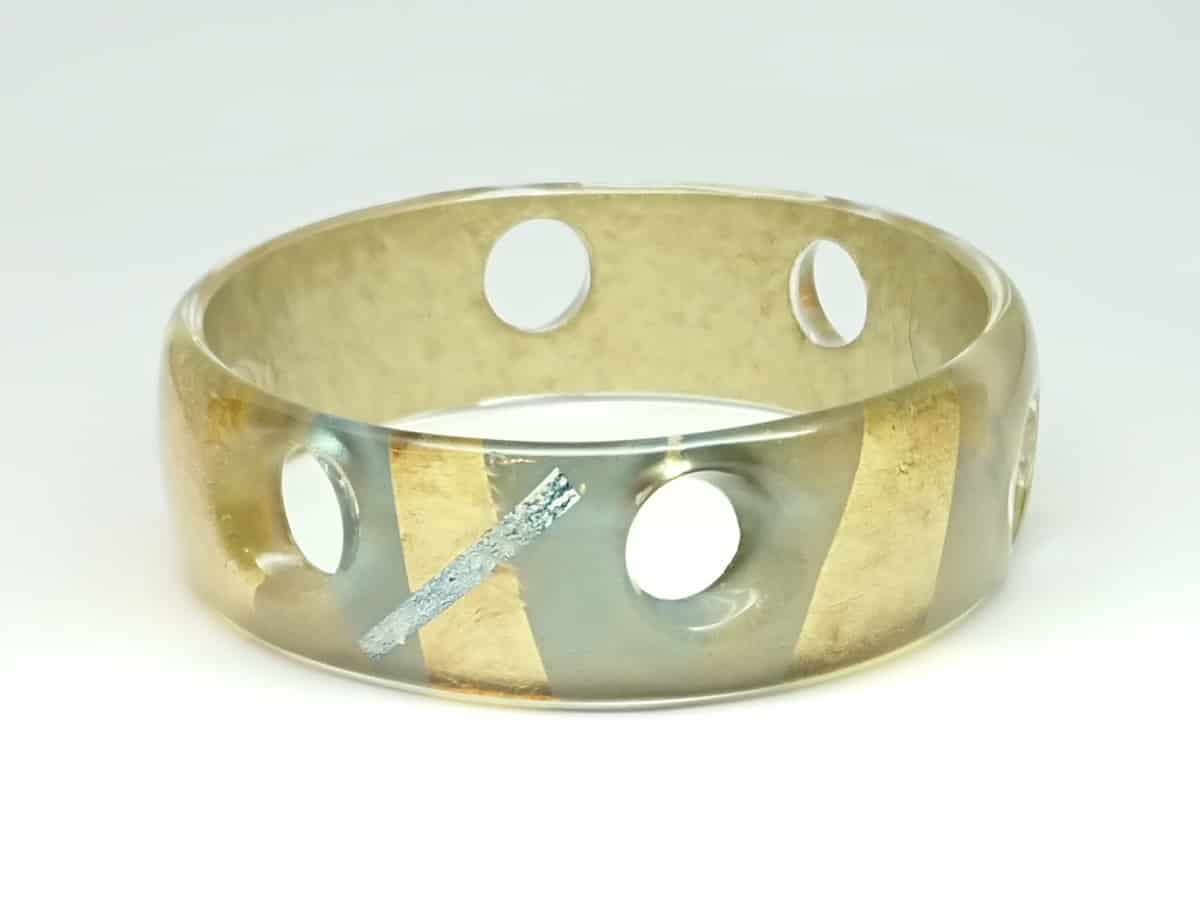 ‘Suprematist’ Acrylic Bangle with Holes Gail Klevan