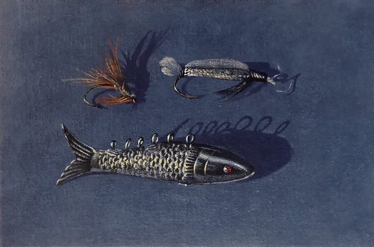Silver Fish with Flies Kim Dewsbury