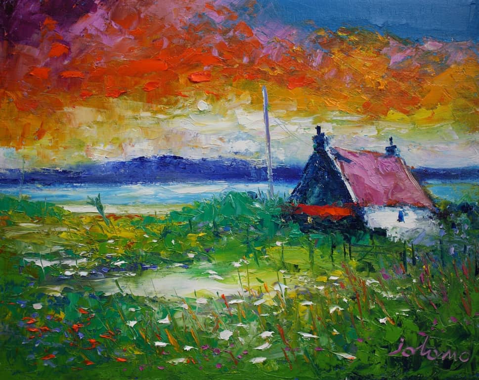 Morninglight on a Flooded Wild Field, Isle of Gigha Jolomo - John Lowrie Morrison OBE