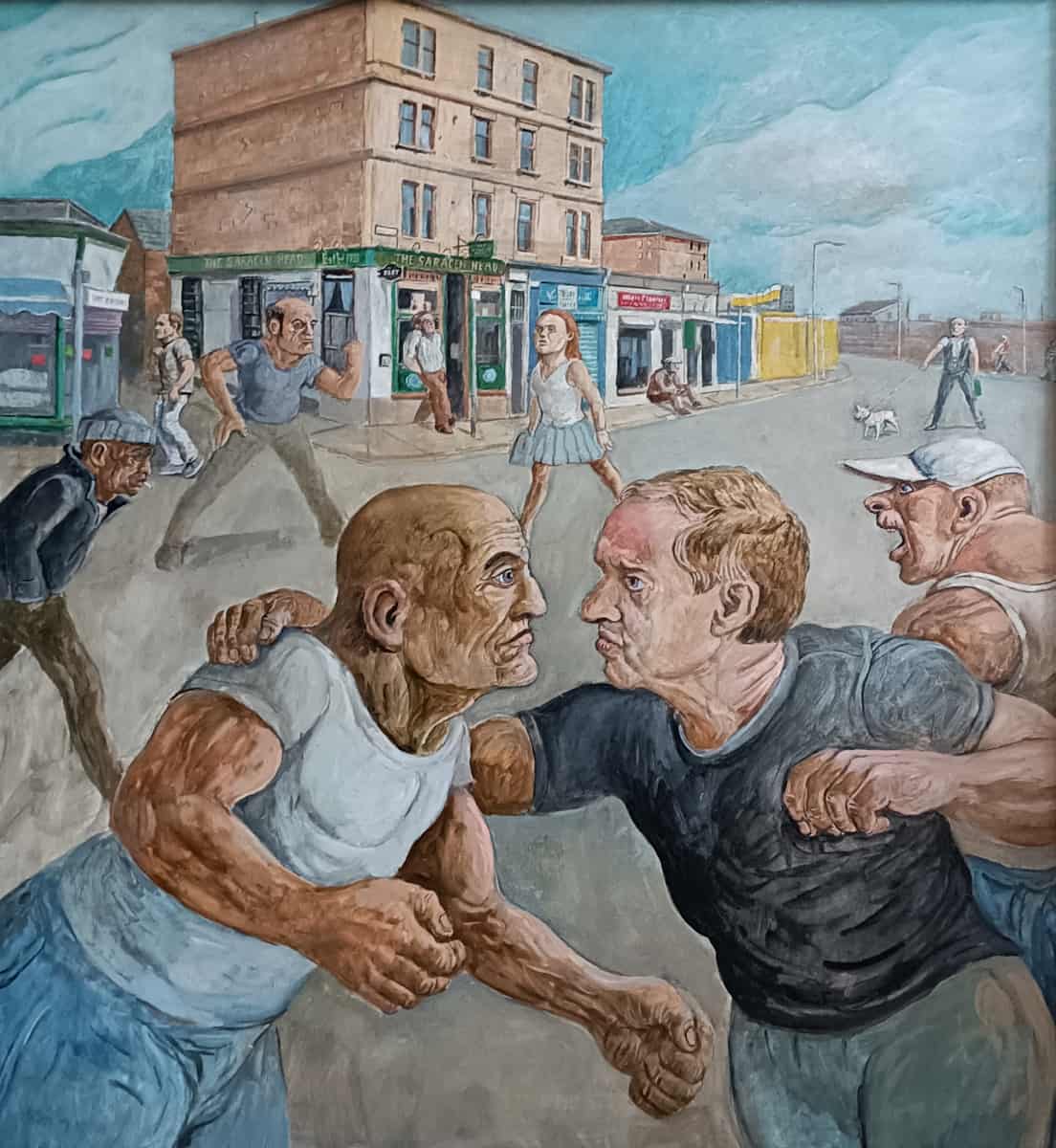 Peter Howson Faces One of His People John Johnstone