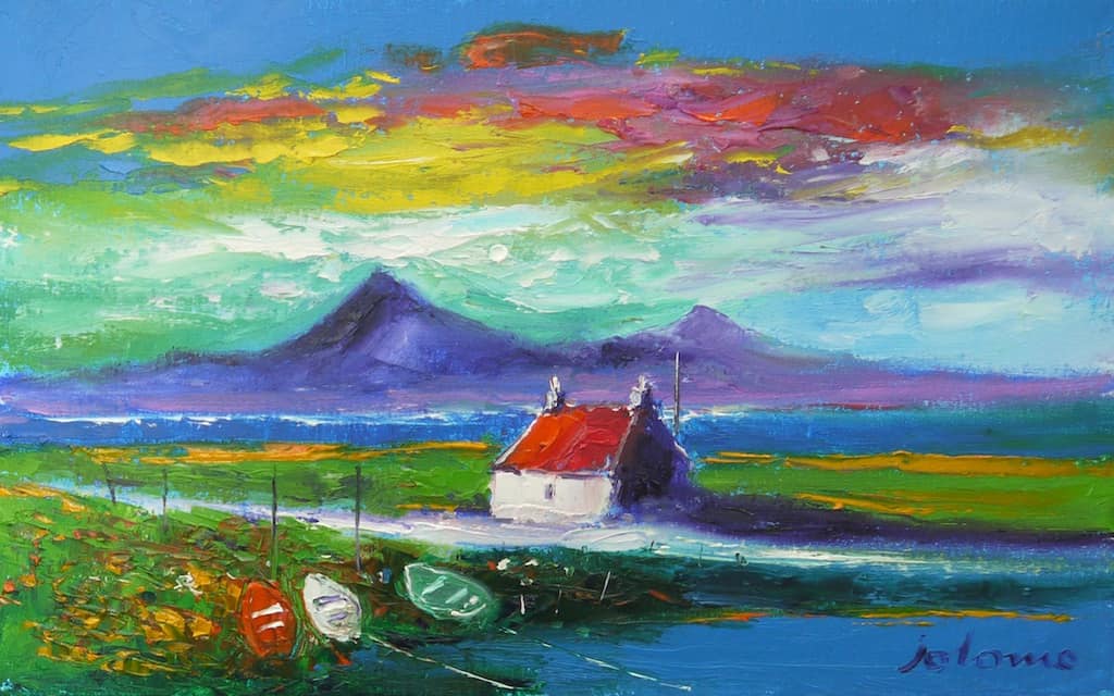 Isle of Benbecula, Beached Boats Jolomo - John Lowrie Morrison OBE